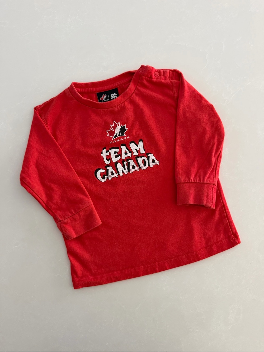 Team Canada Hockey Baby Long Sleeve Shirt • Size 18M